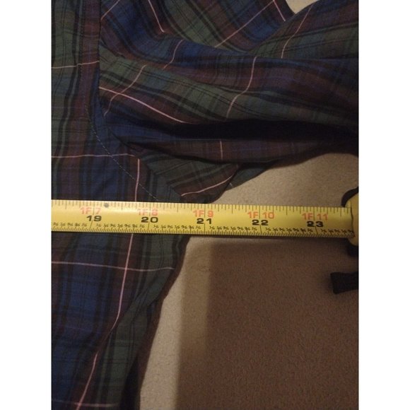 Todd Snyder Blue and Green Plaid Casual Button Down Shirt - Picture 9 of 11